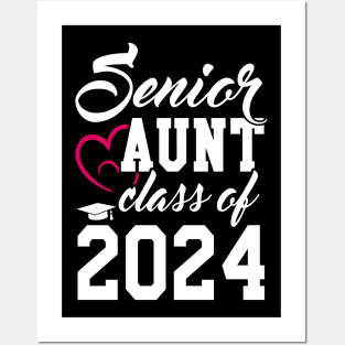 Class of 2024 Senior Gifts Funny Senior Aunt Posters and Art